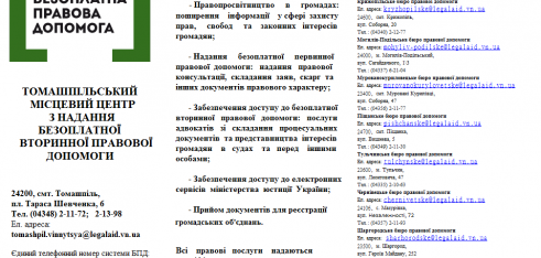 Працівники Ямпільського бюро правової допомоги ознайомили осіб, які перебувають на обліку у службі пробації з порядком отримання БПД